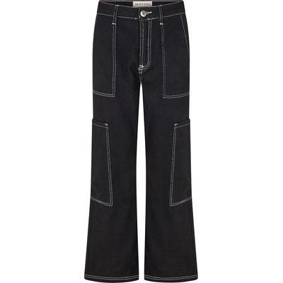 Brave Soul Дамски дънки Brave Soul Womens Cargo Jeans with Contrast Stitching - Black/White