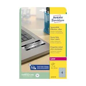 Avery-Zweckform Етикети 105х148мм l6134-20 сребристи