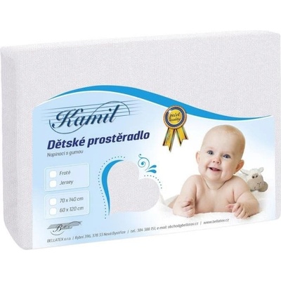 Bellatex jersey prestieradlo biela 70x140