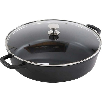 Contacto pánev kulatá se skleněnou poklicí AluChef 32 cm / černá