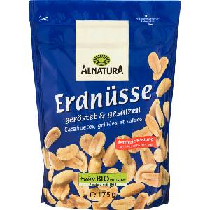 Alnatura Био печени и солени фъстъци - 175 г