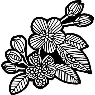 Šablona TCW 6"x6" (15,2x15,2 cm) - Apple Blossom – Zboží Mobilmania