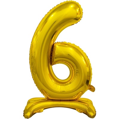 Godan Samostojaci fóliový balón 6 zlatý 74 cm