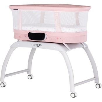 Chipolino Бебешка кошара-люлка с LED дисплей Chipolino - Sogno, розова (KOSSG02504PI)