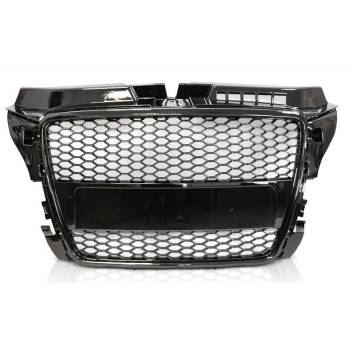Image 1 of Решетка с поставка за емблема за Audi A3 (2008-2013) - RS-Look Черна-gloss (GRAU83)