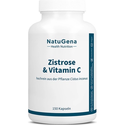 NatuGena Цистус 700 mg + Витамин C 160 mg - Силен имунитет и антиоксидантна защита, 150 капсули (572398 (2018239) NTG)