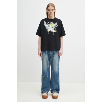 Marcelo Burlon Памучна тениска Marcelo Burlon County Angel Boxy T-Shirt Black Multicol в черно с принт CMAA05AS25JER0021084 (CMAA05AS25JER0021084)