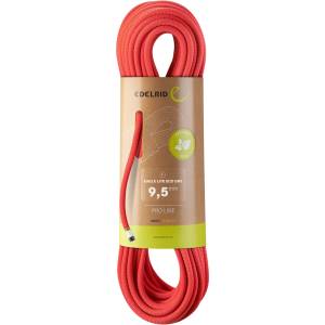 Edelrid Единично въже Edelrid Eagle Lite Eco Dry 9, 5 mm Single rope - Neon Coral - размер 60 m (308-0356-0212)