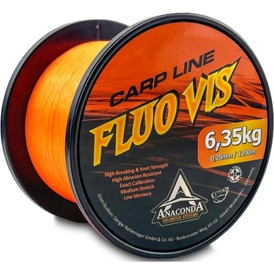 Anaconda Carp Line Fluo Vis Oranžová 1200 m 0,26 mm 5,25 kg