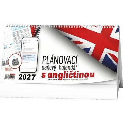 Baloušek Tisk stolný plánovací daňový s angličtinou 2026