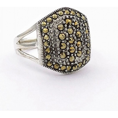 Zlato-Minerály Stříbrný prsten markazit ST05709sd59