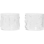 ferm LIVING Чаша за вода DOODLE 200 ml, комплект от 2 бр. , прозрачен, стъкло, ferm LIVING (FERM1104267322)