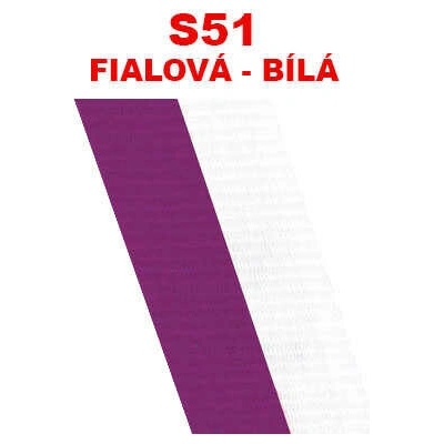Stuha fialovo-bílá