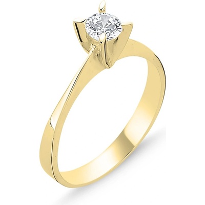 Lunica Stříbrný zásnubní prstýnek GOLD 0523 6