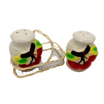 Image 1 of Ningbo Haoxuan Crafts Co. , Ltd Комплект 2 бр. порцеланови солнички в кошничка М7-206