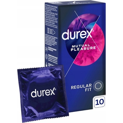 Durex Vzájemné potěšení Kondomy s vroubky pro oddálení ejakulace 10 ks