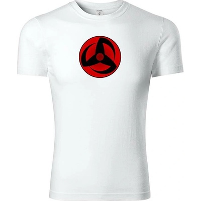 Naruto tričko Mangekyo Sharingan Kakashi a Obito bílá