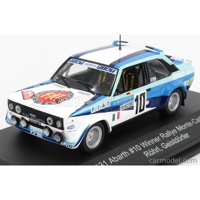 Cmr Fiat 131 Abarth Team Fiat Italia N 10 Winner Rally Montecarlo 1980 W.rohrl C.geistdorfer Bílá 2 Tóny Modrá 1:43