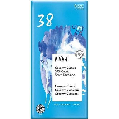 Vivani Čokoláda krémová 38% vegan 80 g