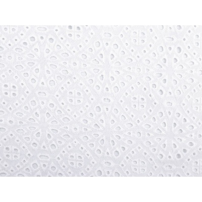 Prima-obchod Madeira bavlněná vyšívaná s ozdobným okrajem, barva 1 (140 cm) bílá