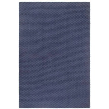 Image 1 of vidaXL Килим правоъгълен нейви син 180x250 см памук (345128)