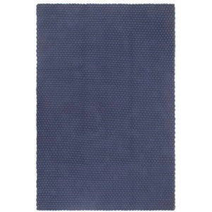 vidaXL Килим правоъгълен нейви син 180x250 см памук (345128)