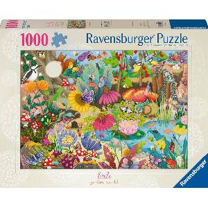 Ravensburger Пъзел Ravensburger от 1000 части - Малкият свят в градината (7012001456)