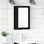 vidaXL Огледален шкаф за баня черен дъб 42x12x60 см инженерно дърво (862231)