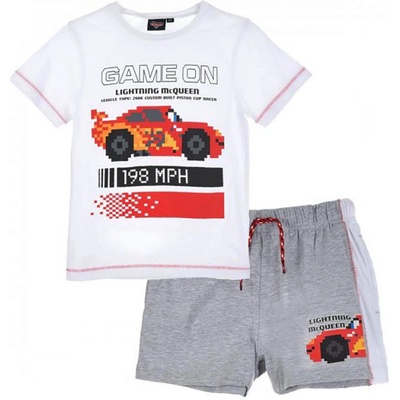 Sun City chlapecké tričko kraťasy Cars auta bavlna bílý