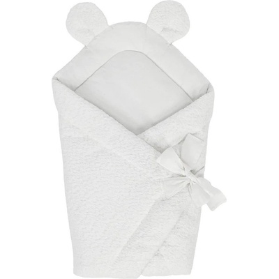 Meowbaby Бяло бебешко одеяло от букле 35x65 cm - Meowbaby (MBOR093)