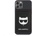 KARL LAGERFELD Saffiano Magnetic Wallet Choupette Head - кожен портфейл (джоб) за прикрепяне към iPhone с MagSafe (черен)
