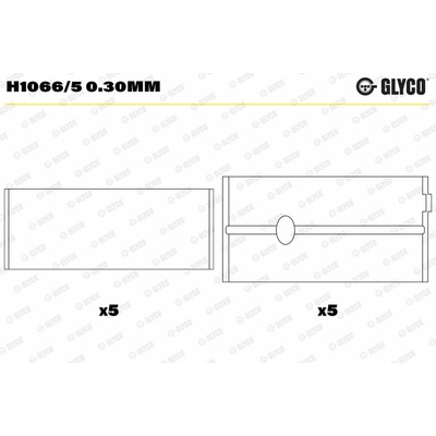 Miska ložiska kľukového hriadeľa GLYCO H1066/5 0.30mm