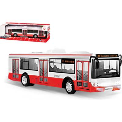 Rappa Autobus česky mluvící 28 cm červený na zpětné natažení se světem se zvukem