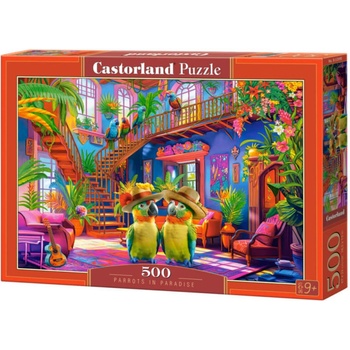 Castorland Пъзел Castorland от 500 части - Папагали в Рая (B-53995)