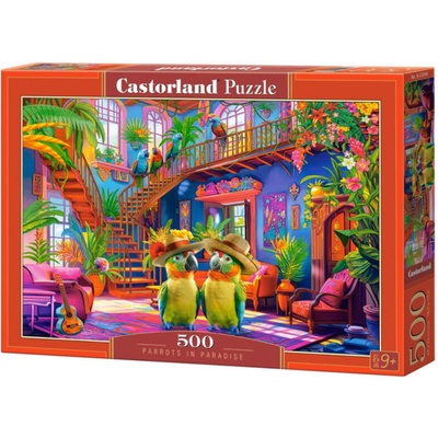 Castorland Пъзел Castorland от 500 части - Папагали в Рая (B-53995)