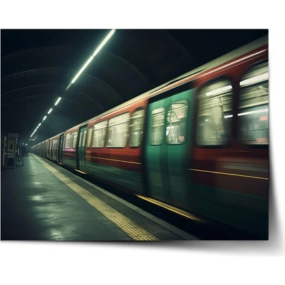 Sablio Plagát Metro na tmavej stanici - 60x40 cm