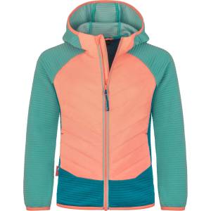 TROLLKIDS Детско поларено яке Trollkids Girl's Sirdal Jacket Fleece jacket - Aqua Haze / Harbor Blue / Mellow Peach - размер 116 (EU) (703-4380-0515)