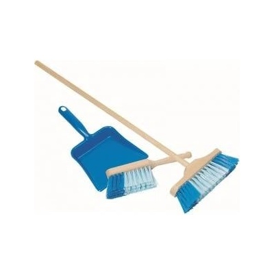 Goki Blue cleaning kit, brush + dustpan