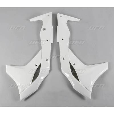 UFO kryty chladiče KAWASAKI KXF 250 17-20 barva bílá - výprodej