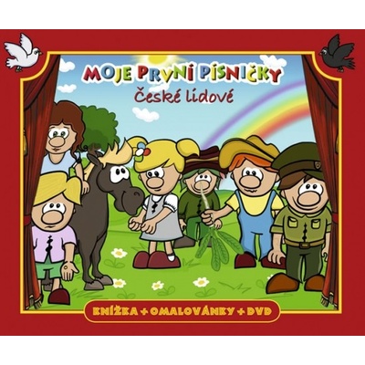 Moje první písničky 1 české lidové/knížka + omalovánky + DVD