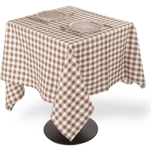 Tiseco Home Studio Памучна покривка за маса 150x250 cm Gingham - Tiseco Home Studio (9675COGNAC)