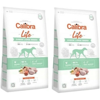 Calibra Dog Life Junior Large Breed Chicken 2 x 12 kg