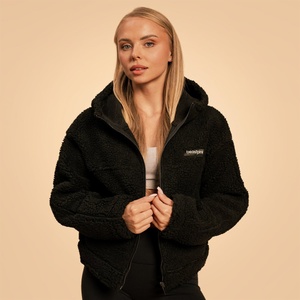 GymBeam BeastPink Дамски суичър Bliss Hoodie Jacket Black XS