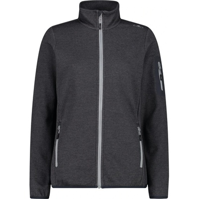 CMP Дамско поларено яке CMP Women's Jacket Jacquard Knitted Fleece jacket - Nero / Cemento - размер 50 (EU) (105-7196-0519)