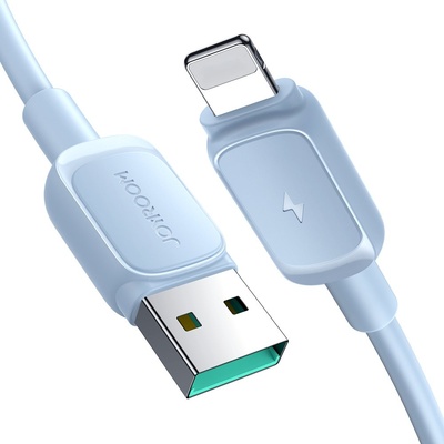 JOYROOM Кабел Joyroom S-AL012A14, USB към Lightning, 2.4A, 1.2m, син (S-AL012A14 1.2m-Blue)