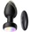 Passion labs Вибиращ силиконов Butt Plug с LED светлини "LVP LED BLACK" 9 см