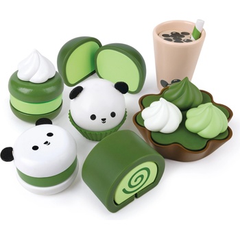 Hape Детски дървен комплект Hape - Зелен чай, 8 части (H3195)