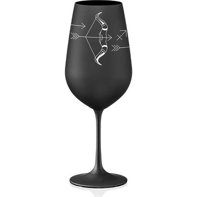 Petr Kmenta Porcelán Hodonín Sklenice na víno Střelec Černá 550 ml