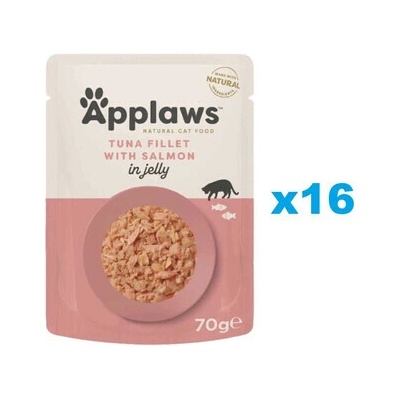 Applaws Cat Adult filé z tuniaka s lososom v želé 16 x 70 g