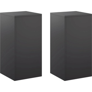 vidaXL Стойка за растения 2 pcs Черно 30 x 30 x 60 cm Стомана (8012475)
